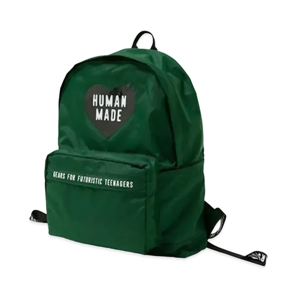 HUMAN MADE Nylon Heart Backpack "Green"