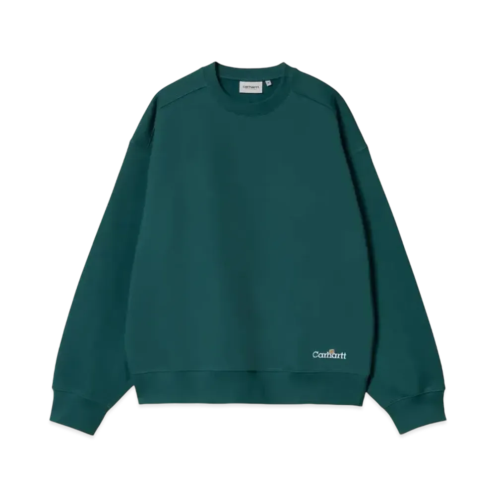 Carhartt WIP Label Script Sweat "Malachite"