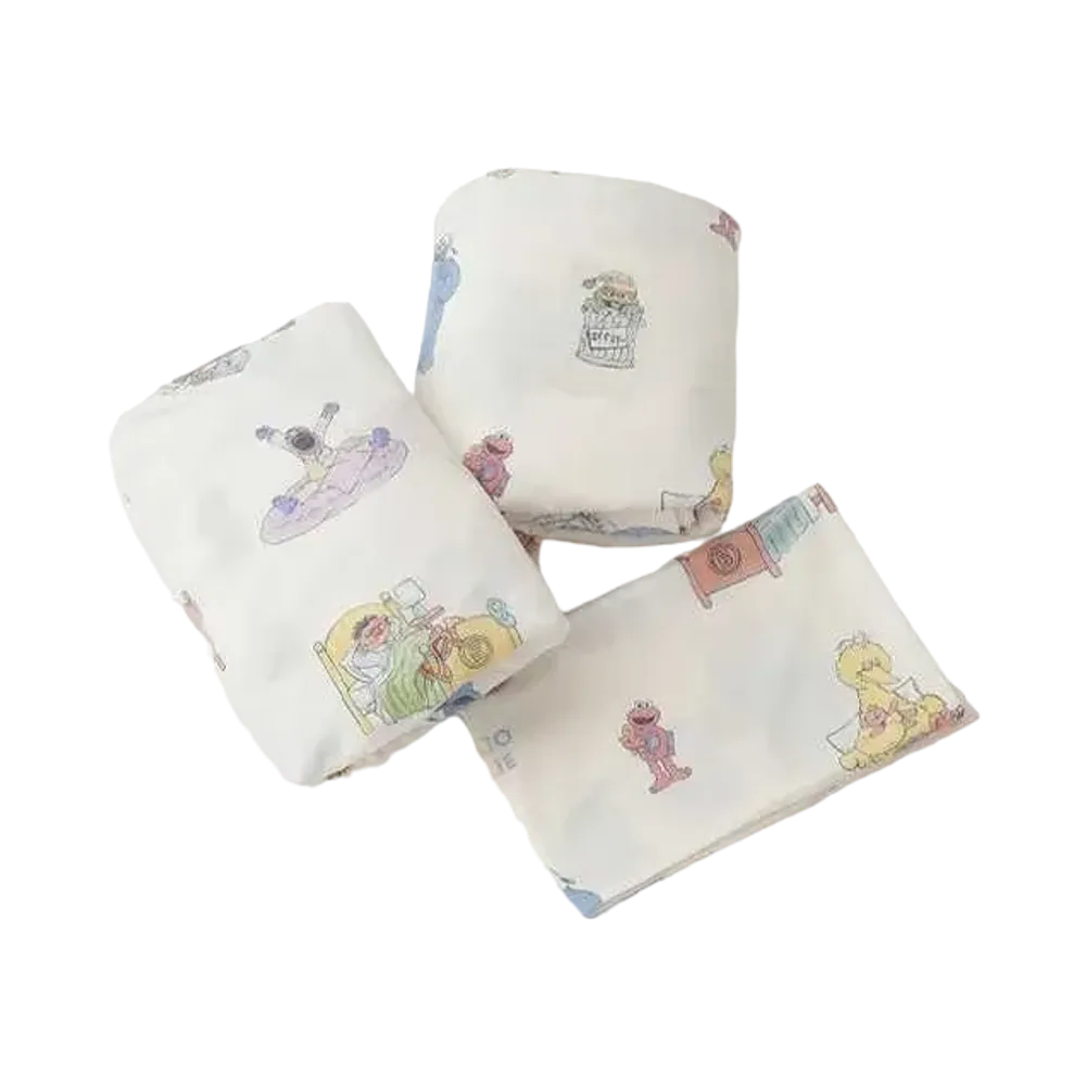 GELATO PIQUE x Sesame Street 3 Piece Bedding Set (Single) (Sleep) "Off White"