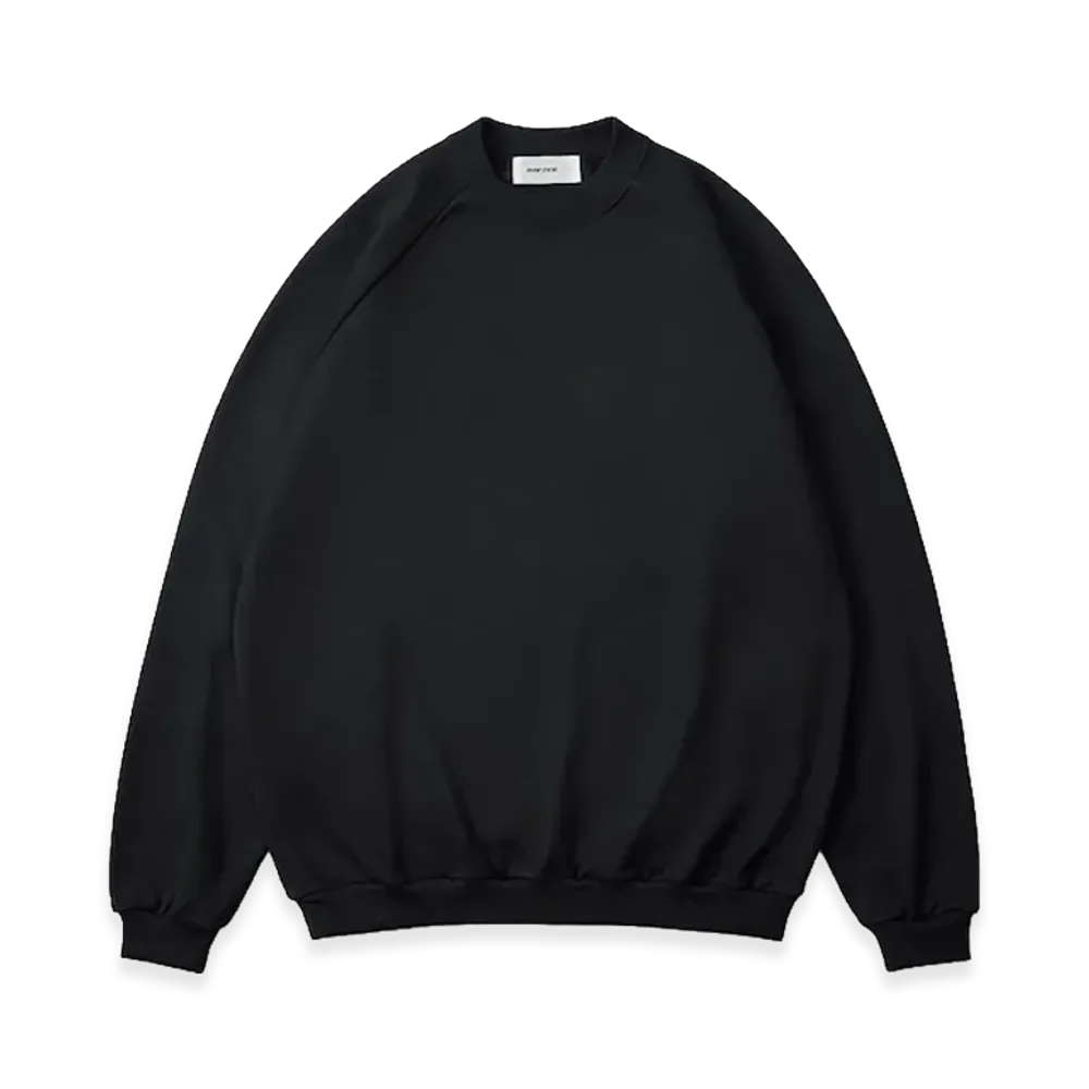 everyone Luxury Cotton Crew Neck Sweatshirt "Black"