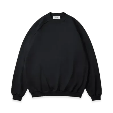 everyone Luxury Cotton Crew Neck Sweatshirt "Black"