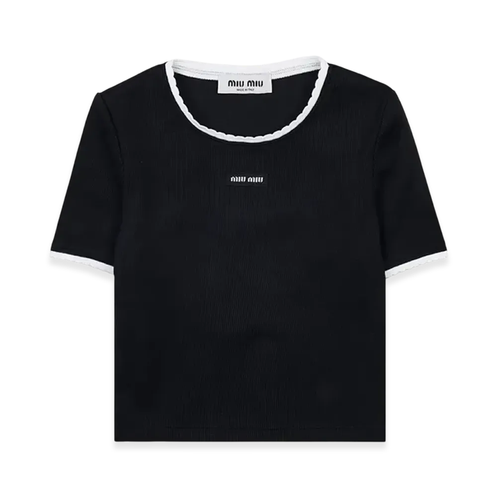 MIU MIU Women's Cotton Sweater "Black"