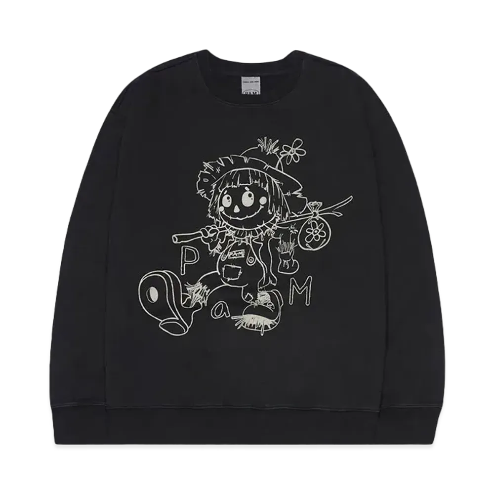 P.A.M. SCARECROW CREW NECK SWEATSHIRT "BLACKOUT"