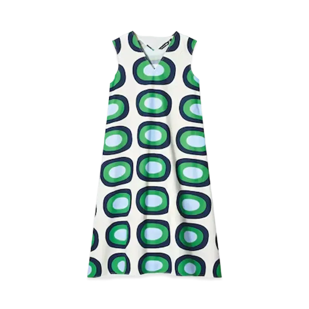 Uniqlo x Marimekko V-Neck Flare Dress "Green"