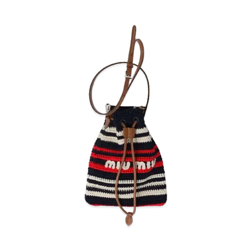 MIUMIU Crochet Mini-Bag "Blue/Red/White"