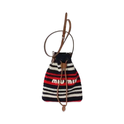 MIUMIU Crochet Mini-Bag "Blue/Red/White"