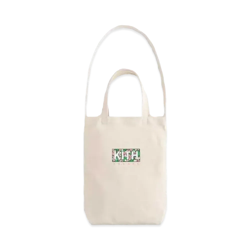 Kith Treats Mosaic Sakura Box logo Tote "White"