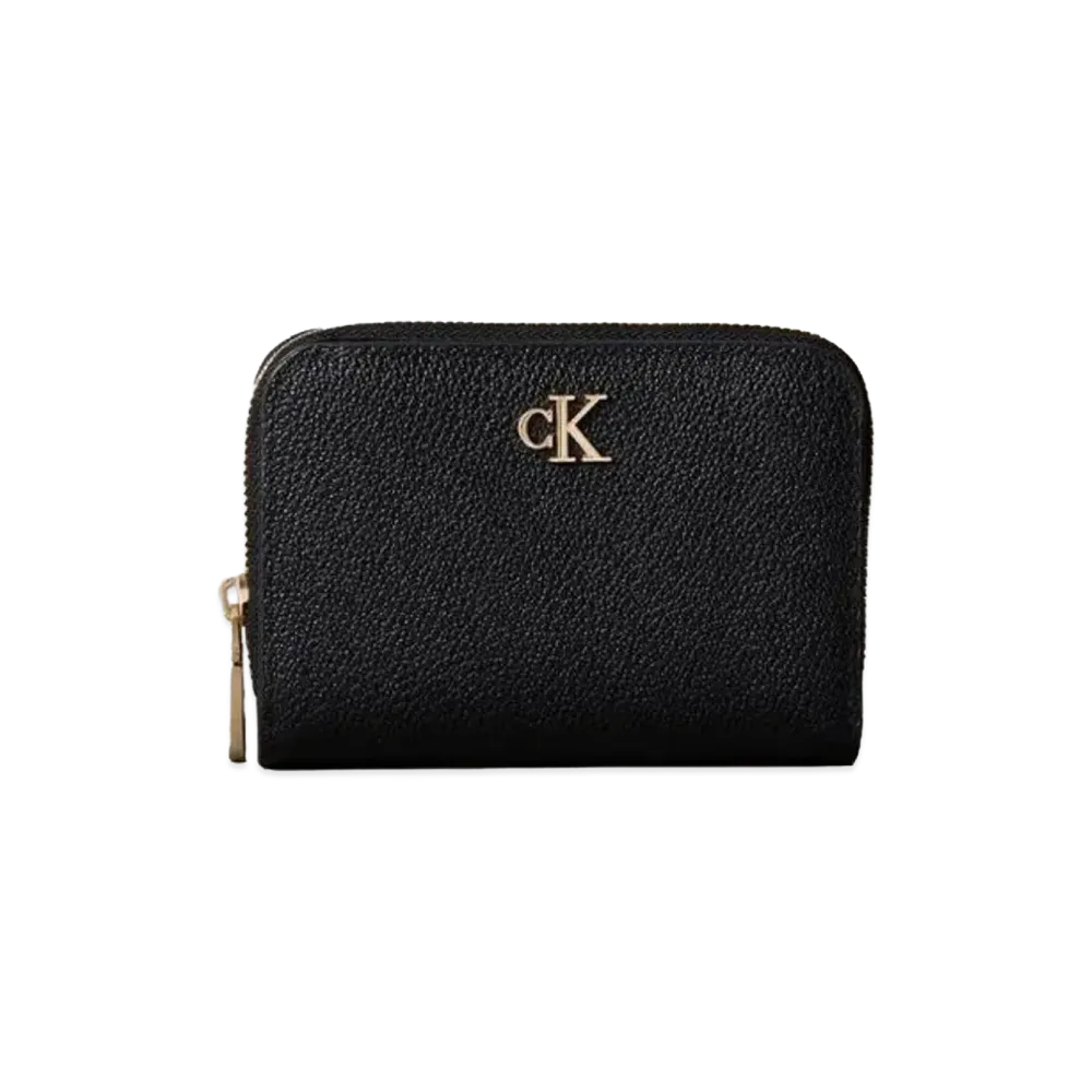 Calvin Klein Minimal Zip Flap Wallet "Black"