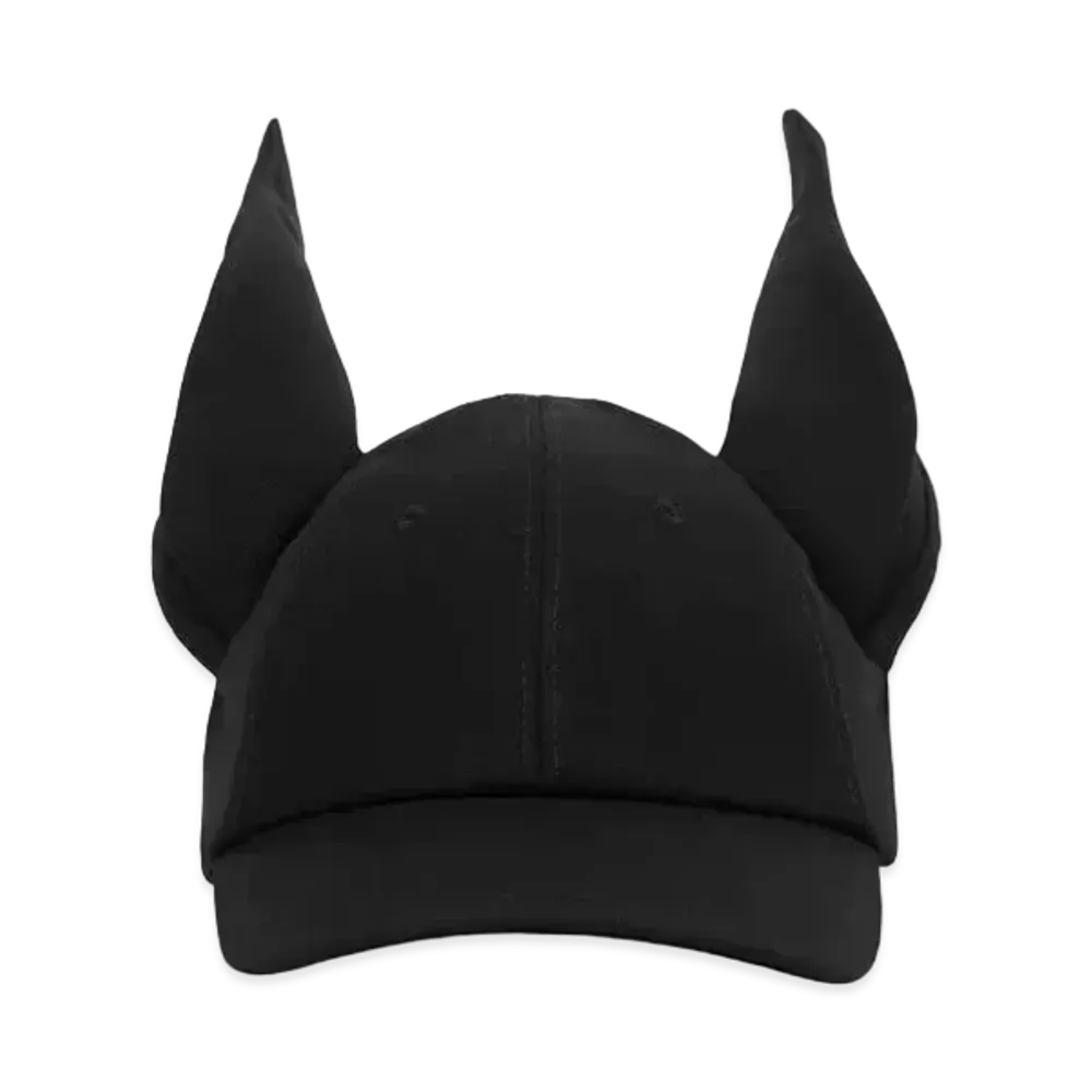 Burberry Rabbit Detail Cotton Gabardine Baseball Cap "Black"