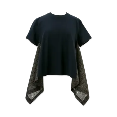 sacai Embroidery T-Shirt "Navy/Khaki"