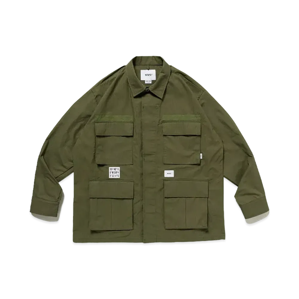 WTAPS JMOD 01 / LS / NYCO. Ripstop. Identity "Olive Drab"