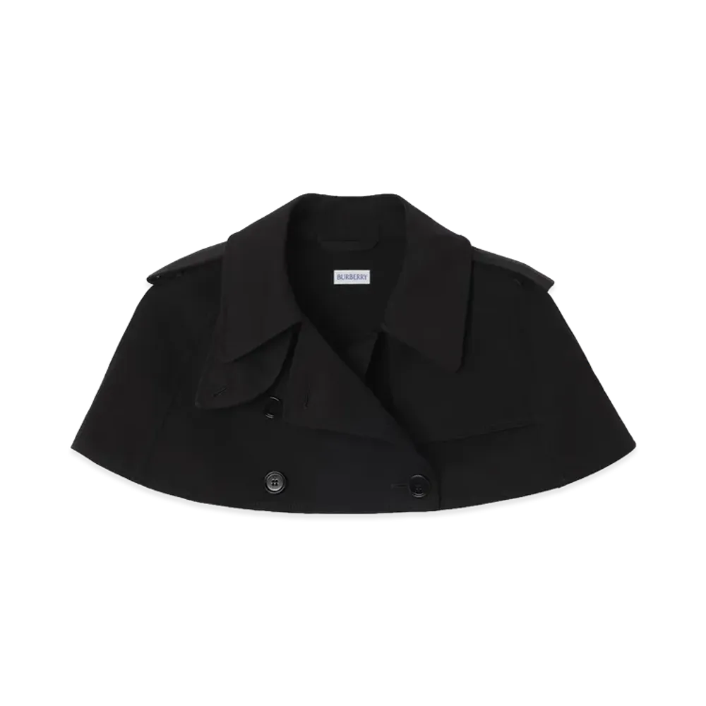 Burberry Women's Gabardine Trench Capelet "Black"
