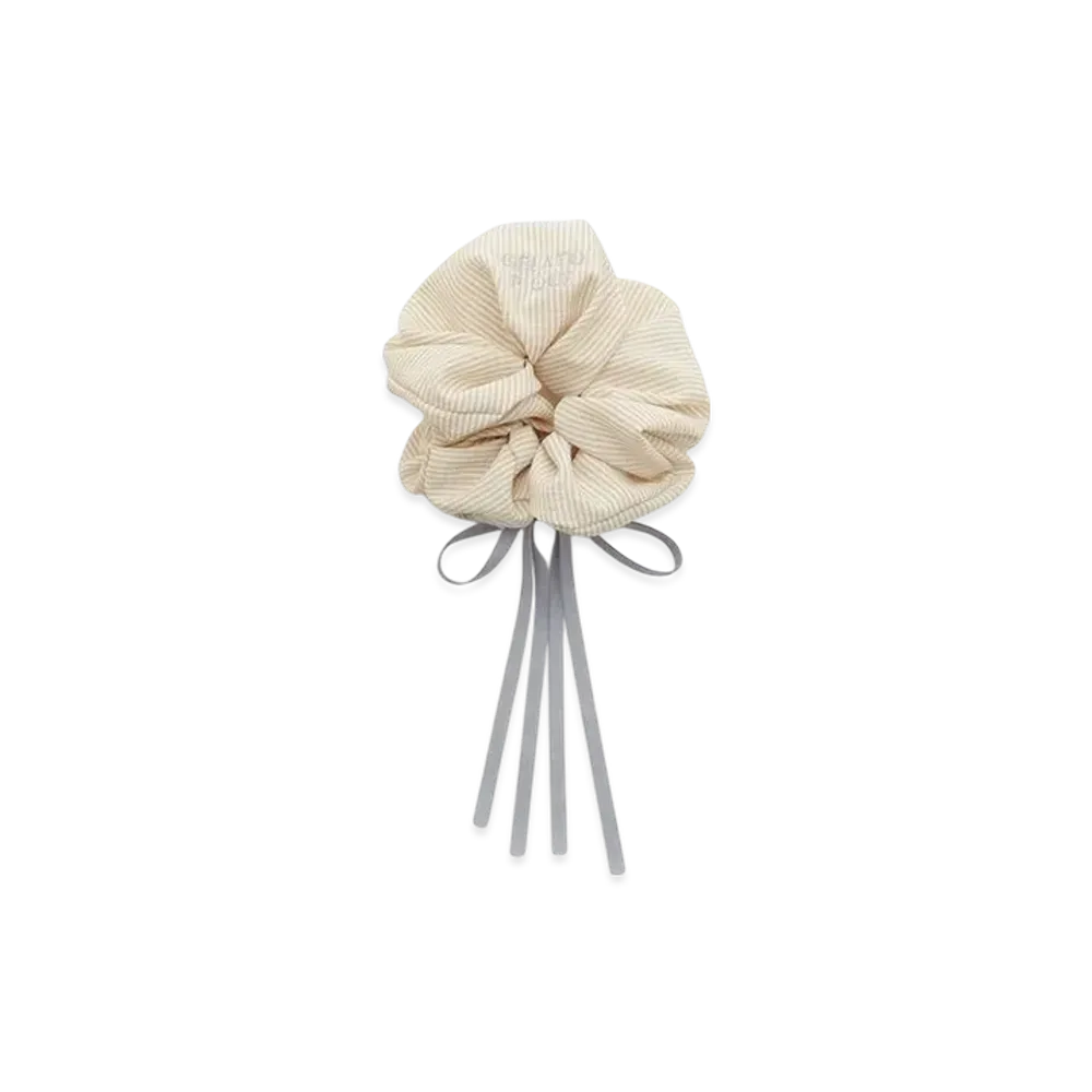 GELATO PIQUE Striped Ribbon Scrunchie "Yellow"