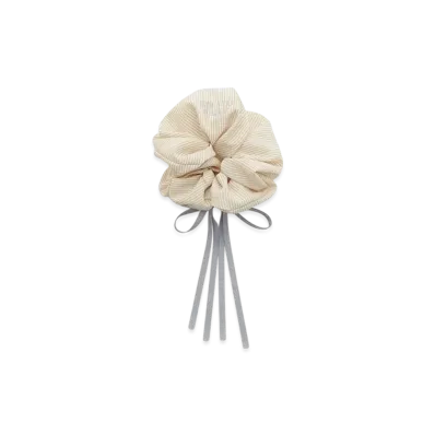 GELATO PIQUE Striped Ribbon Scrunchie "Yellow"