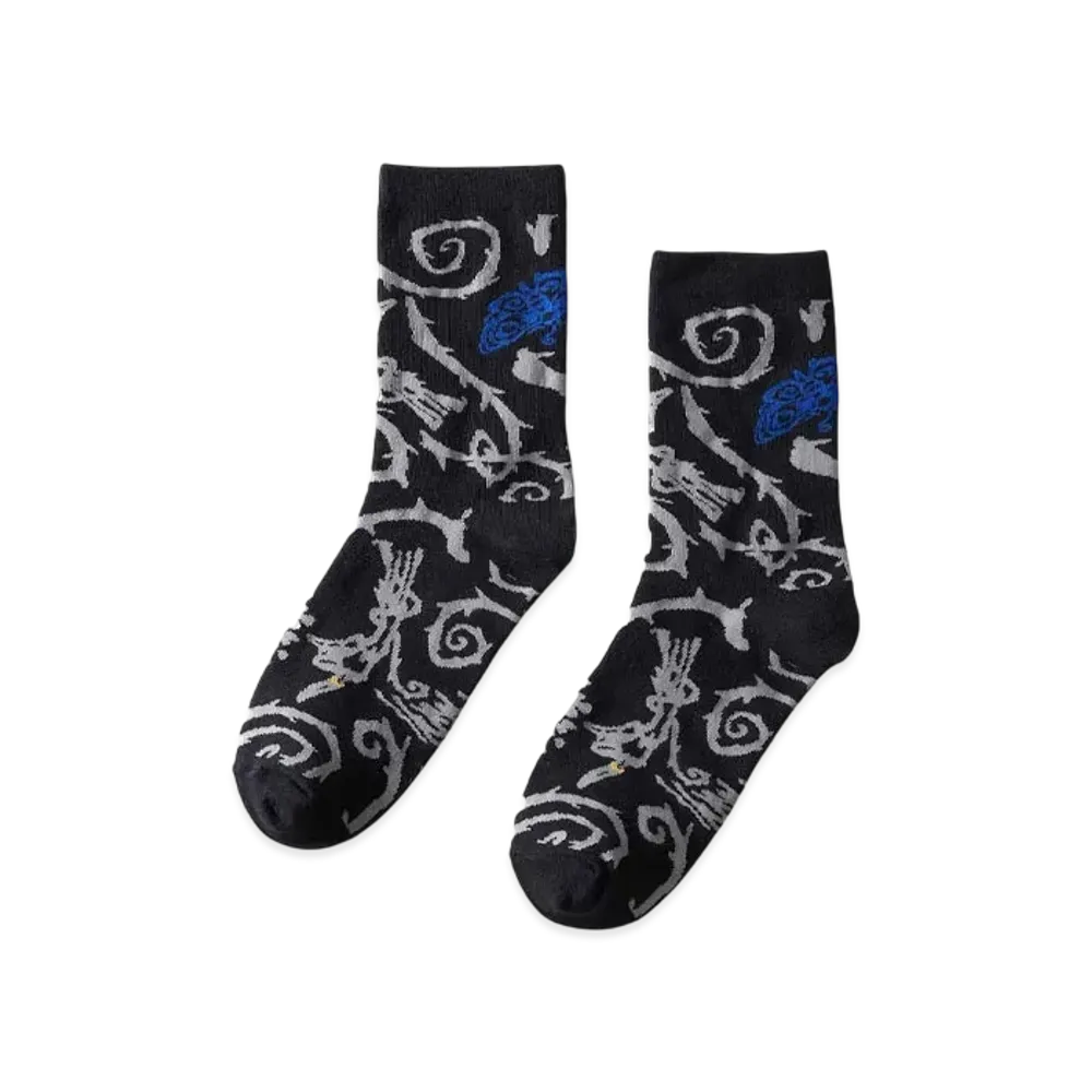 graniph x Tim Burton's Corpse Bride Ibara Middle Socks "Black"