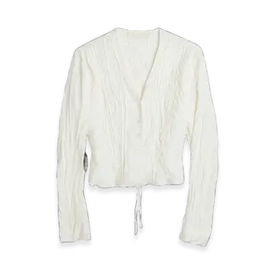 OUR LEGACY Women's Pleated Blouse Experienced Viscose "White"