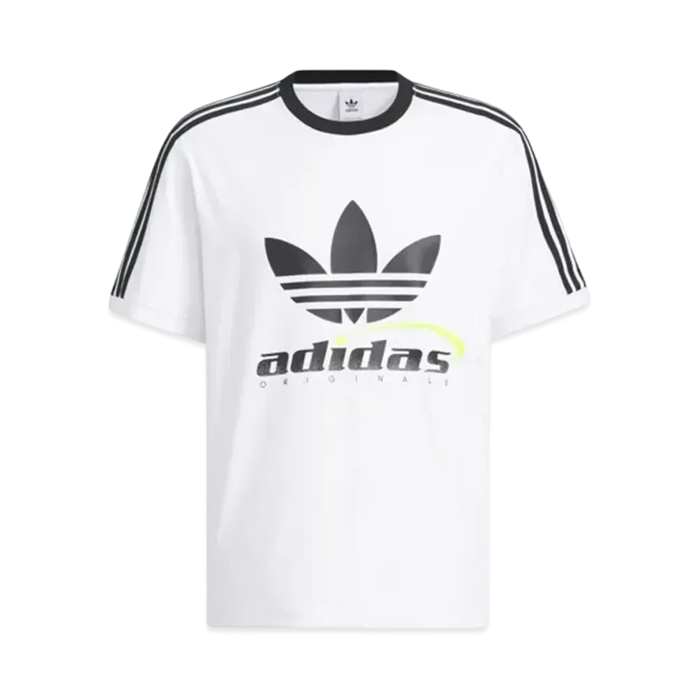 adidas Trefoil Logo Play Soccer Graphic Short Sleeve T-Shirt "White"