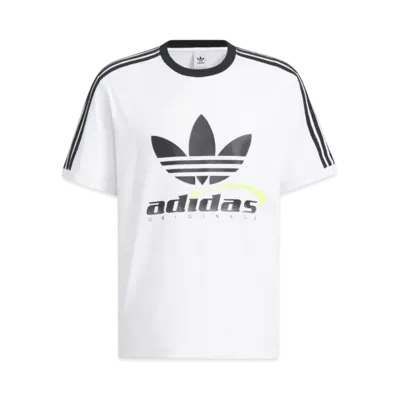 adidas Trefoil Logo Play Soccer Graphic Short Sleeve T-Shirt "White"