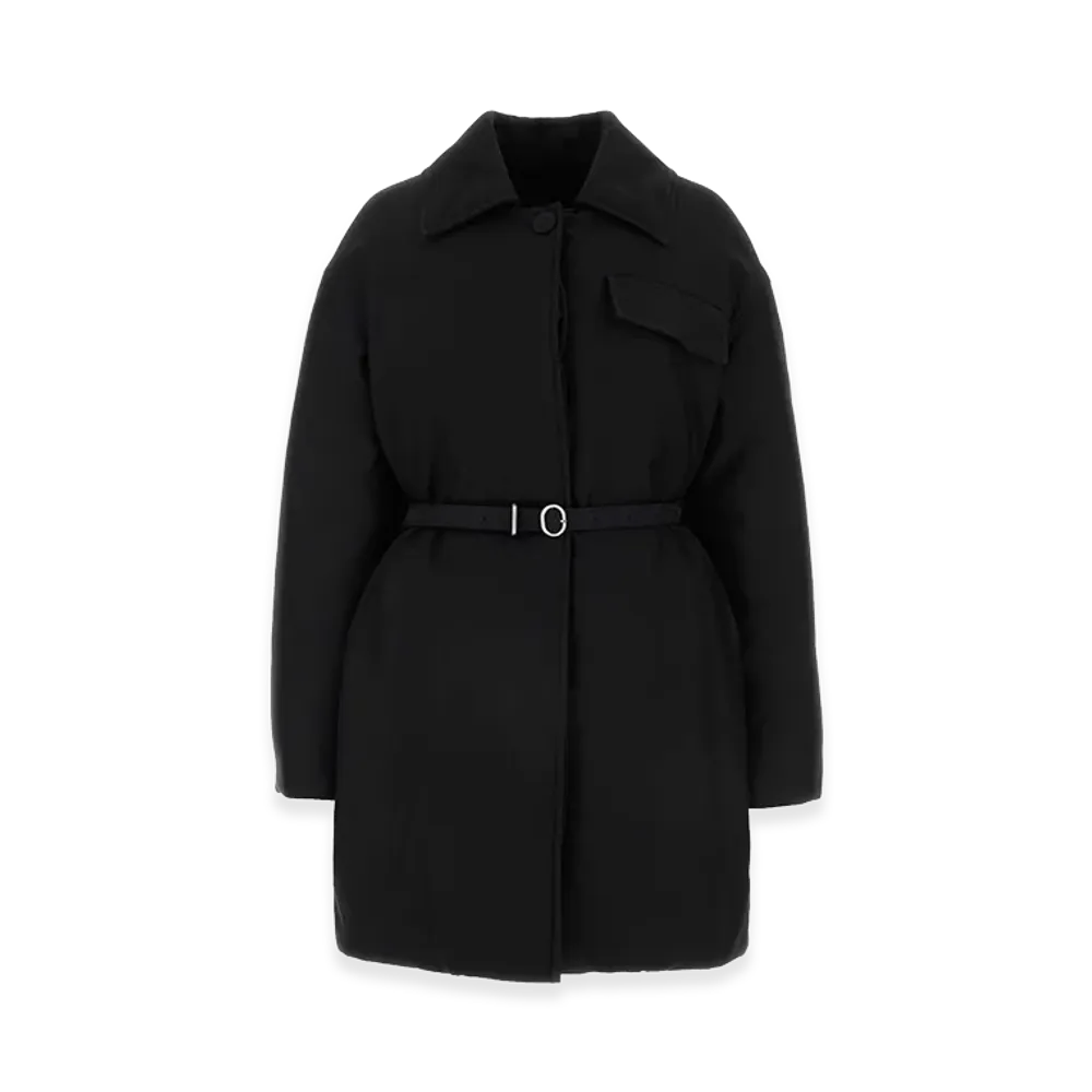 Jil Sander Women's Gabardine Oversize Down Coat "Black"