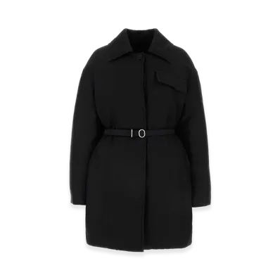 Jil Sander Women's Gabardine Oversize Down Coat "Black"