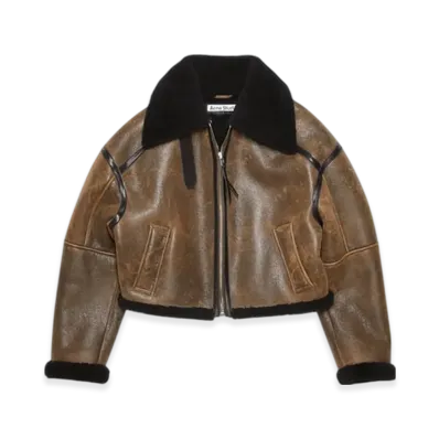 Acne Studios Shearling Jacket "Dark Brown/Black"