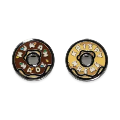 HUMAN MADE x Krispy Kreme Doughnuts Pin Badge(2P) "Brown"