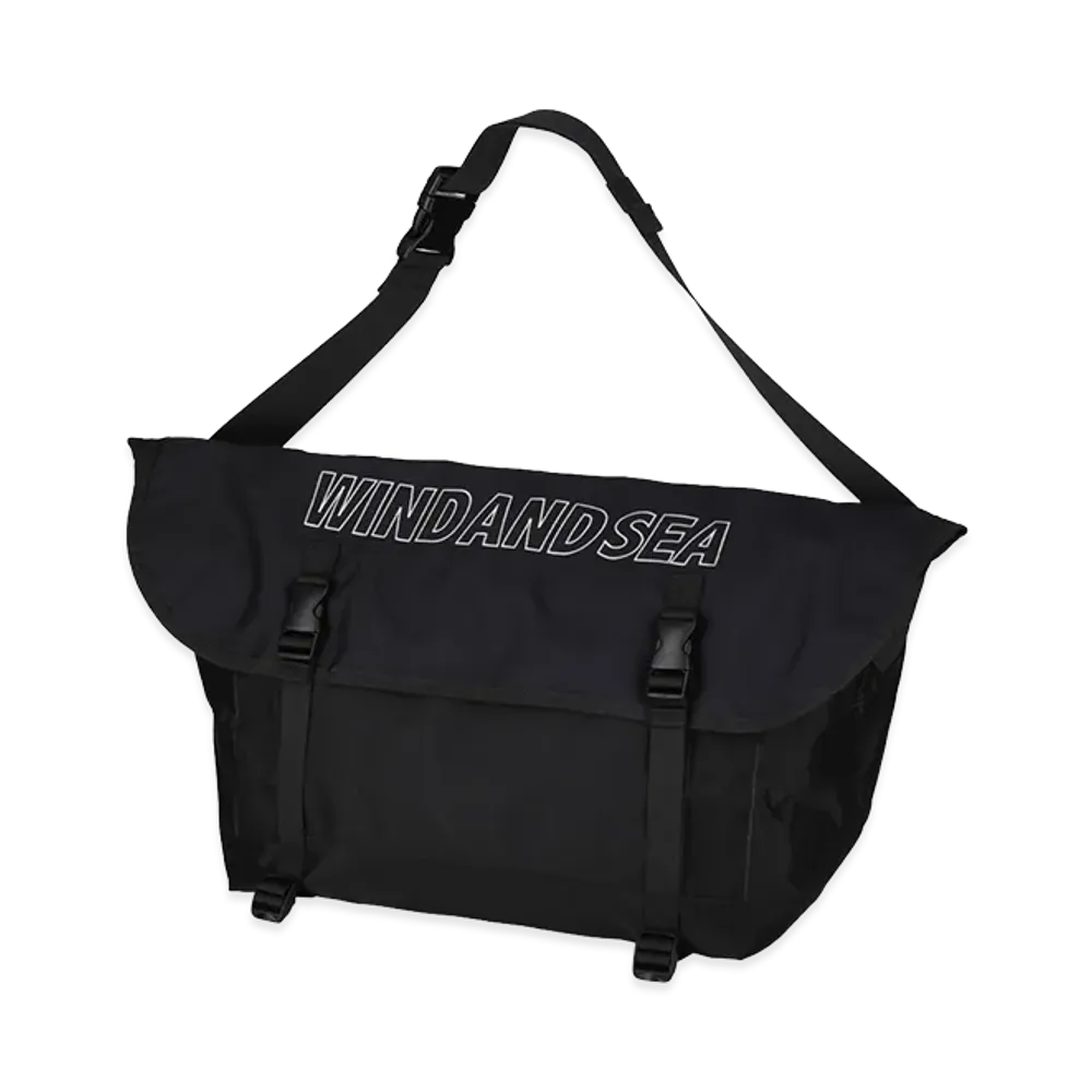 WIND AND SEA Logo Messenger Bag "Black"