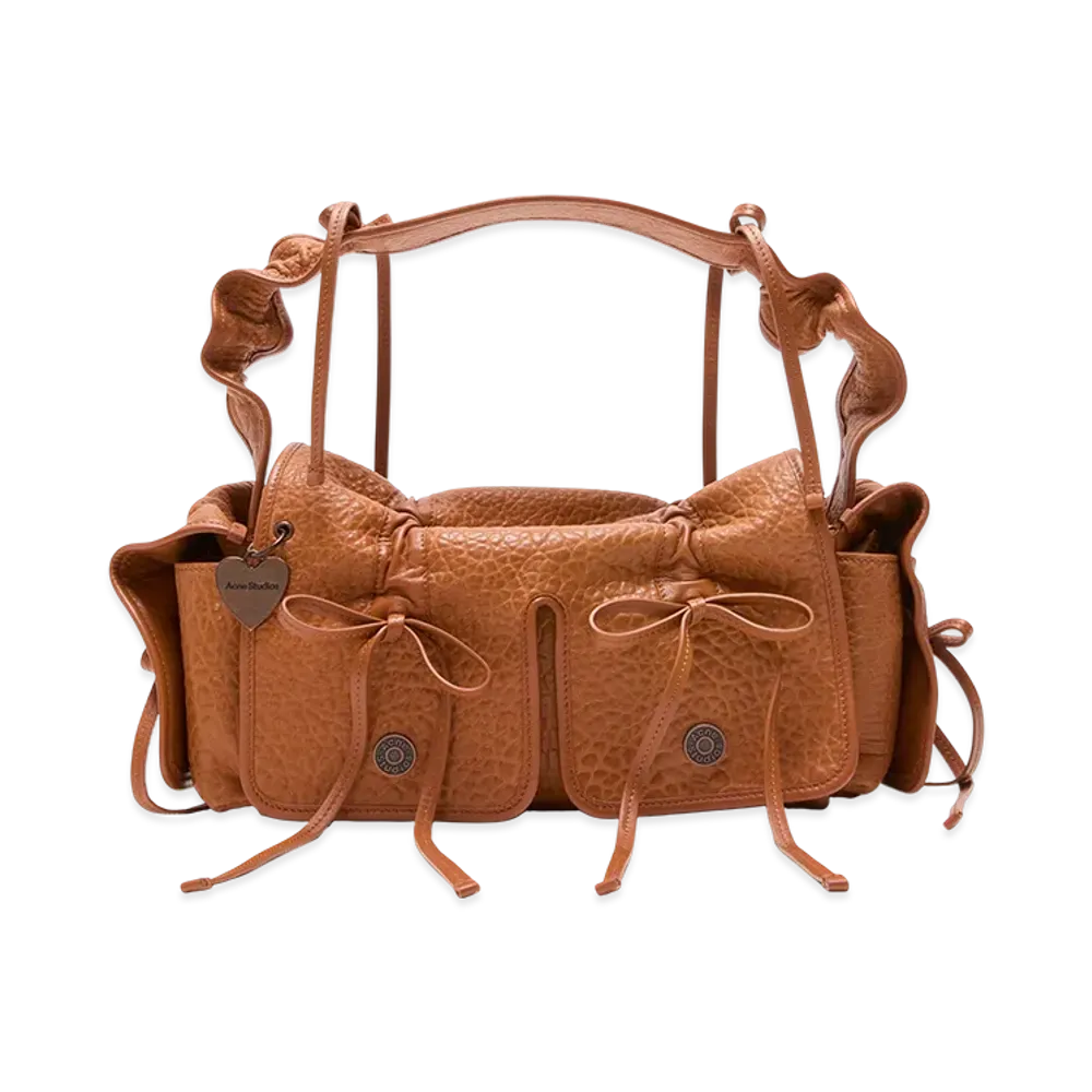 Acne Studios Multi-Pocket Grained Leather Bag "Cognac Brown"