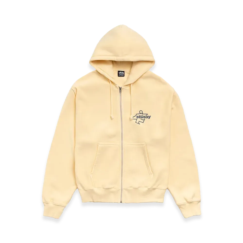 Stussy Surf Size Zip Hoodie "Yellow"