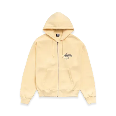 Stussy Surf Size Zip Hoodie "Yellow"