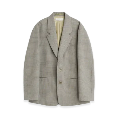 OUR LEGACY Industry Blazer "Frosted Moss Check Nexwool"