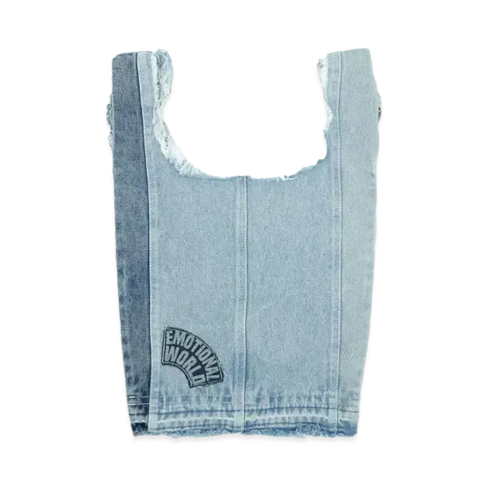 EMOTIONAL WORLD Vintage Patch Work Shopping Bag "MULTI DENIM"