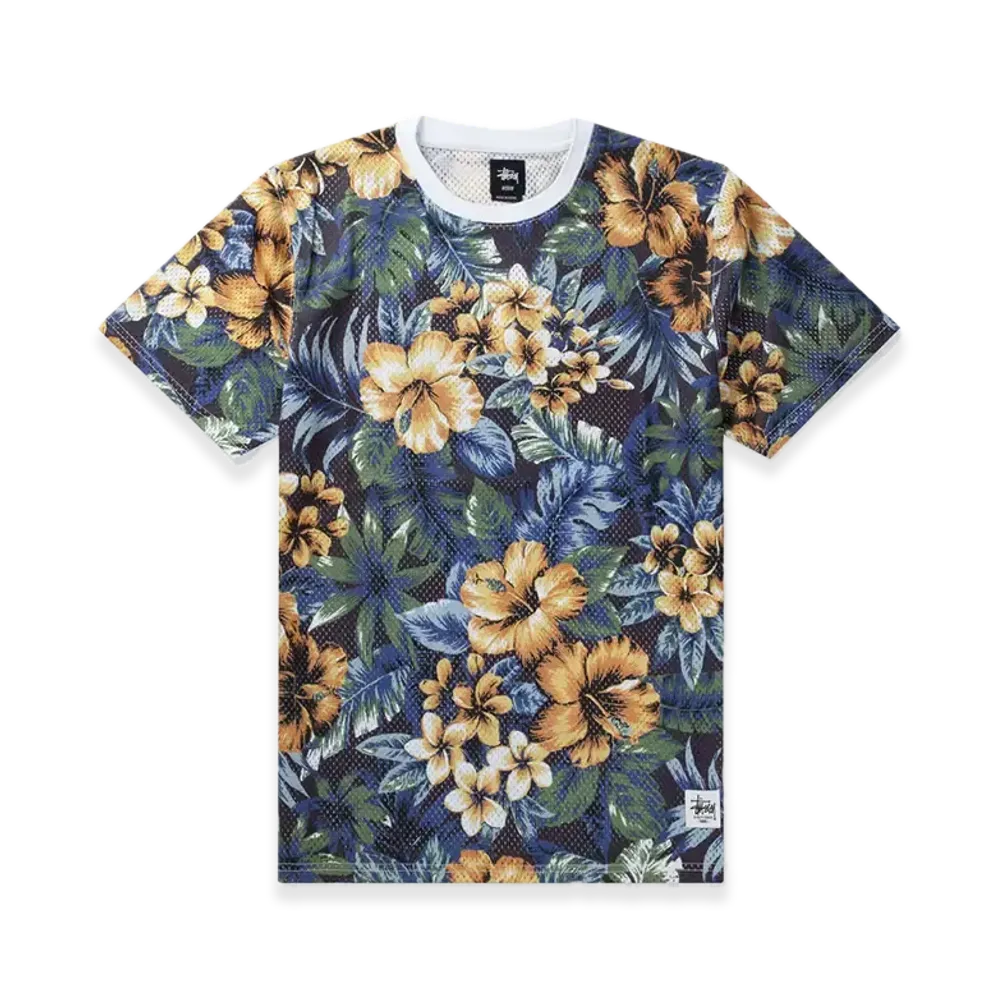 Stussy Island Flower Mesh T-Shirt "Black"