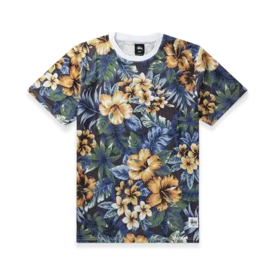 Stussy Island Flower Mesh T-Shirt "Black"