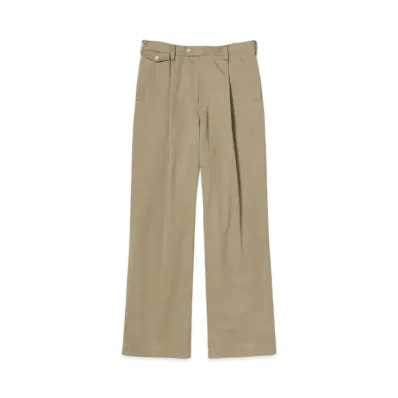 AURALEE Washed Finx Chino One-Tuck Pants "Light Khaki"