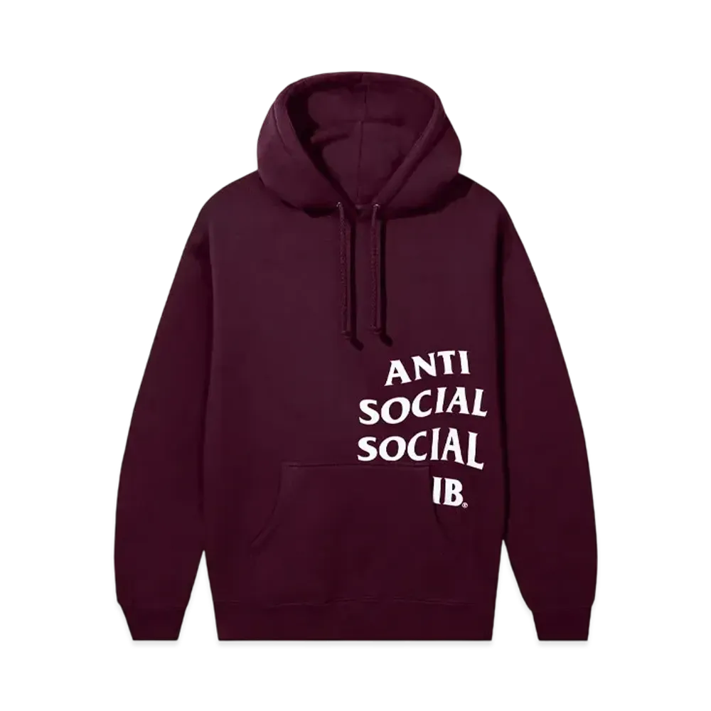 ANTI SOCIAL SOCIAL CLUB Major #1 Tear Into Silence Cut Off Logo Hoodie "Maroon"