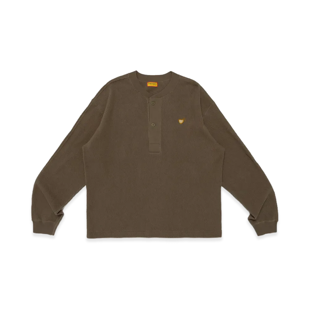 HUMAN MADE Henley Neck Shirt "Olivedrab"