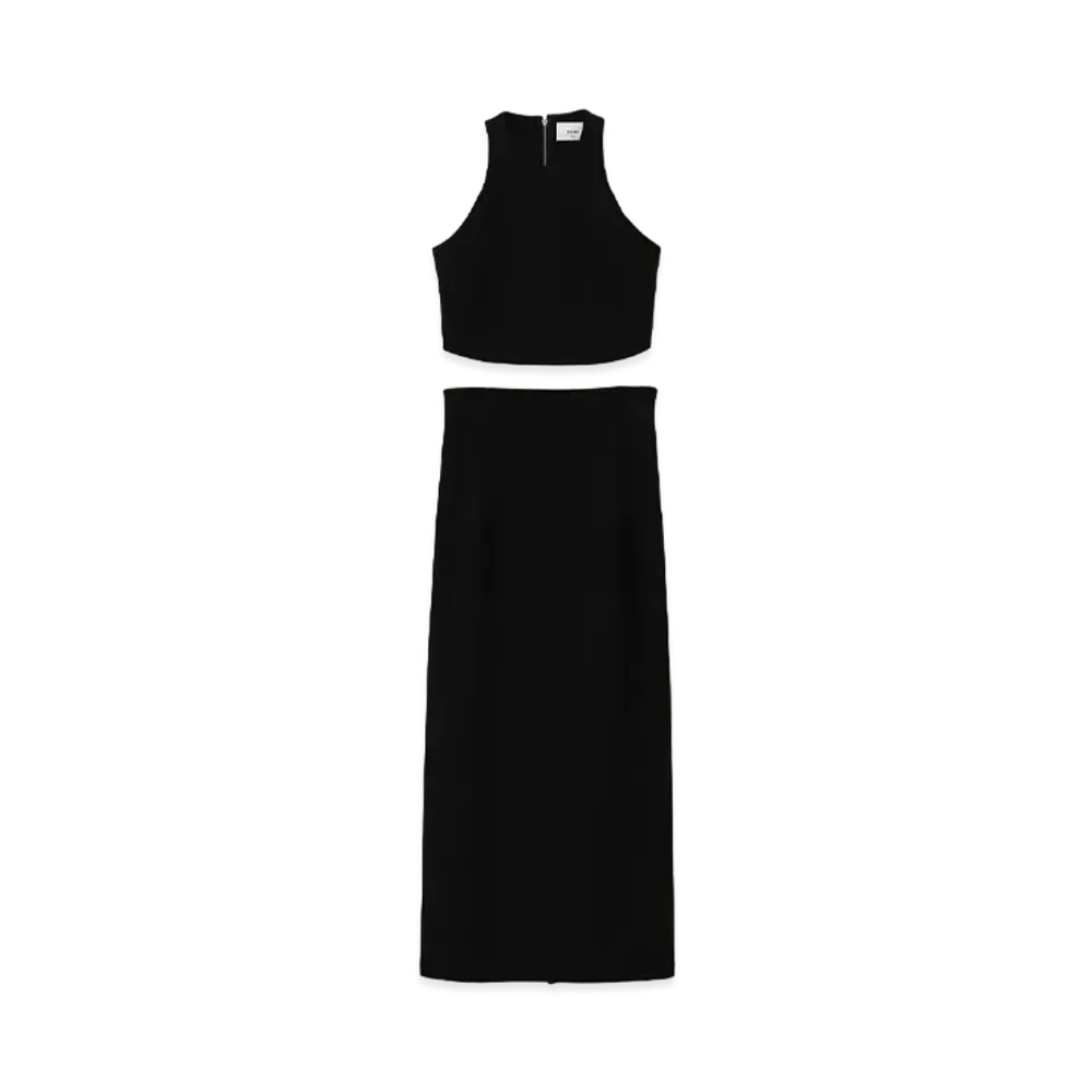 CLANE x Suzu Hirose 3WAY American Sleeve Bustier Straight Skirt Set "Black"