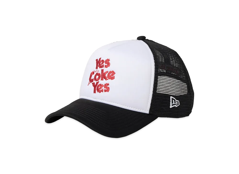 NEW ERA x Coca-Cola x Kosuke Kawamura 9Forty A-Frame Trucker "White/Black"