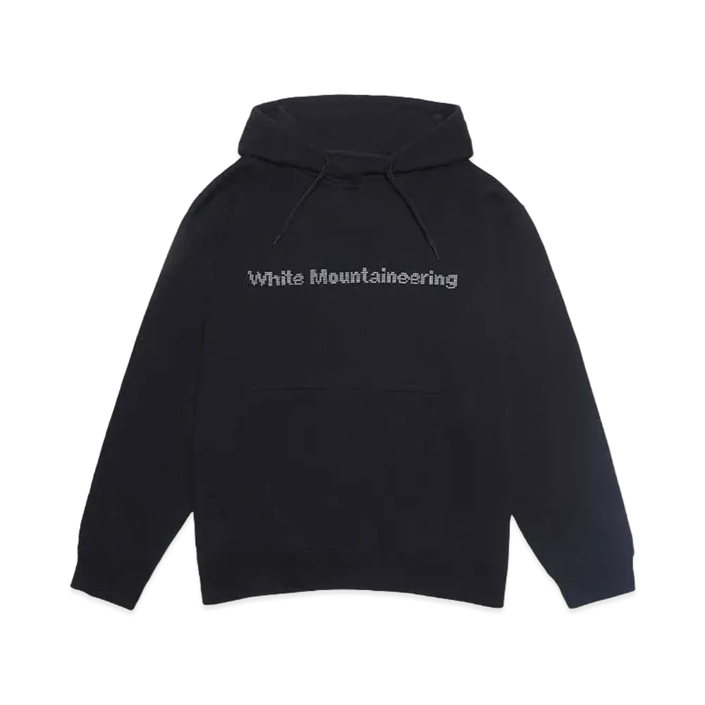 White Mountaineering CROSS STITCH EMBROIDERY LOGO HOODIE "BLACK"
