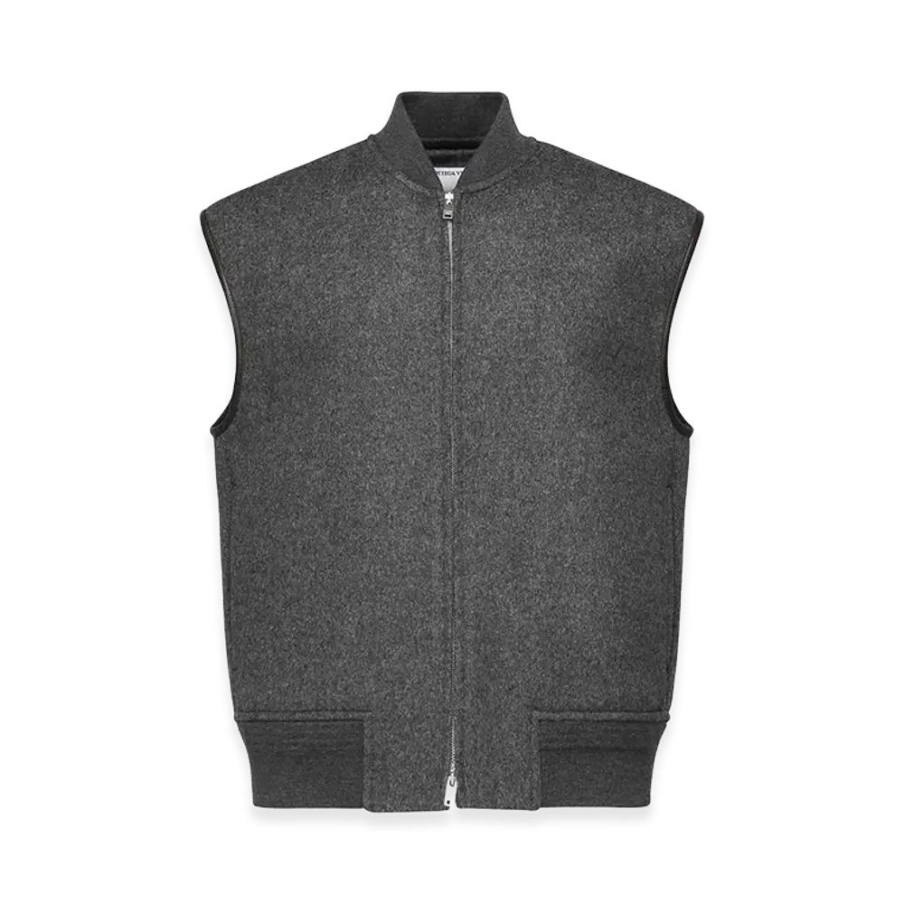 Bottega Veneta Wool Vest "Dark Grey"