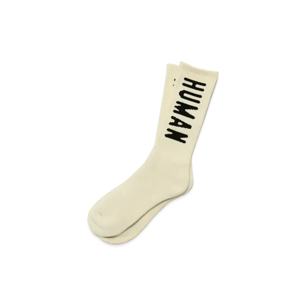 HUMAN MADE HM Logo Socks "White"