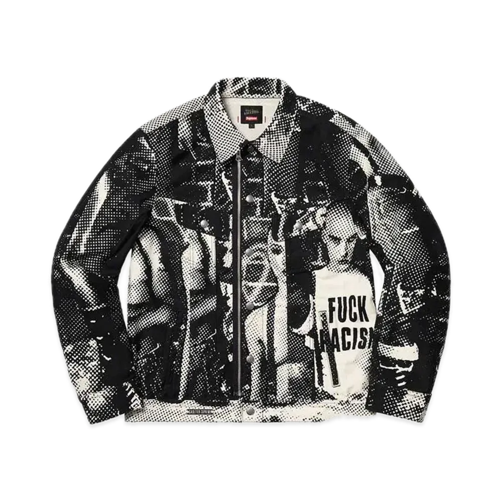 Supreme x Jean Paul Gaultier Fuck Racism Trucker Jacket "Black"