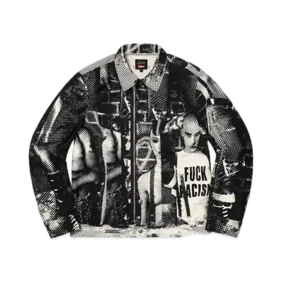Supreme x Jean Paul Gaultier Fuck Racism Trucker Jacket "Black"