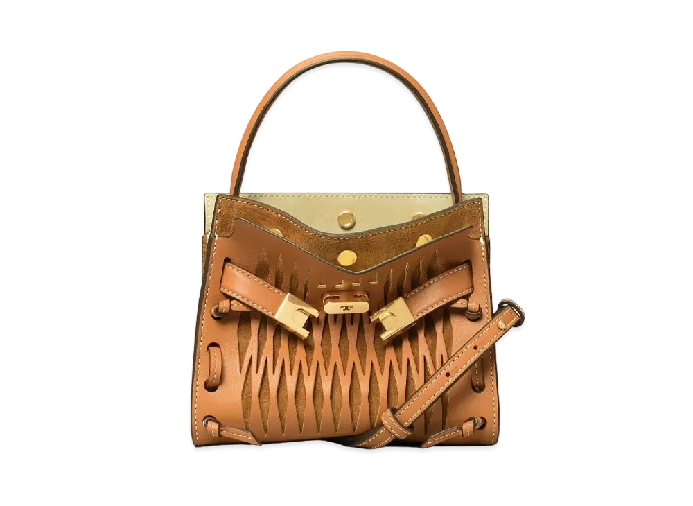 Tory Burch Lee Radziwill Petite Double Bag "Tan"