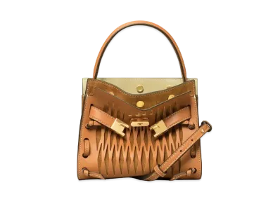 Tory Burch Lee Radziwill Petite Double Bag "Tan"