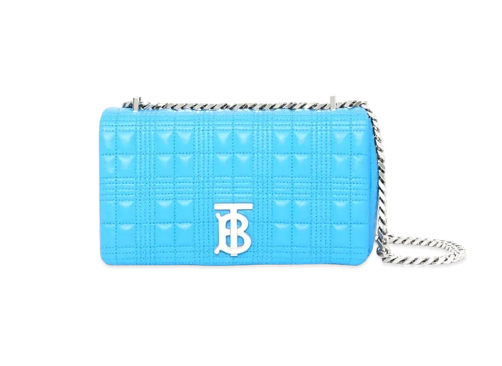 Burberry Small Quilting Lambskin Lola Bag "Bright Sky Blue"