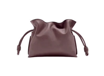 LOEWE Mini Flamenco Clutch In Nappa Calfskin "Prune"