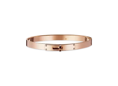 Hermes Kelly Bracelet PM "Pink Gold/4 Diamonds"