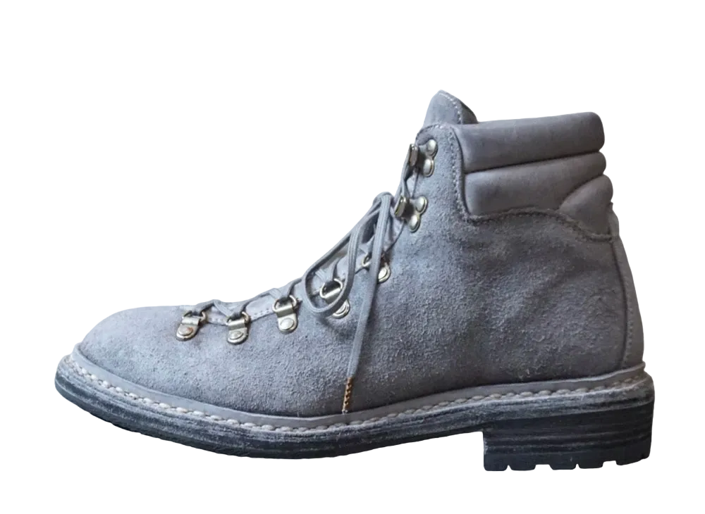 GUIDI Hiking Boots Baby Buffalo Leather Full Grain "Grey" 19 Rubber Sole